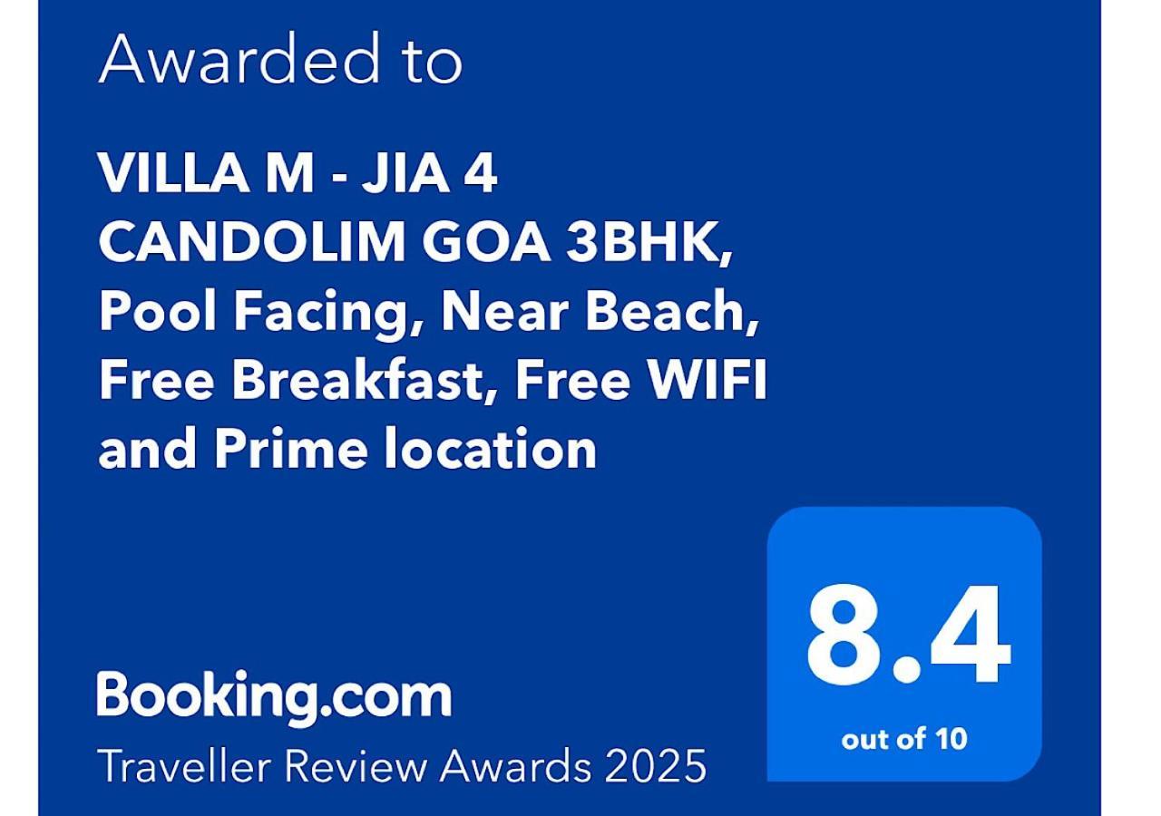 Villa M - Jia 4 Candolim Goa 3Bhk, Pool Facing, Near Beach, Free Breakfast, Free Wifi And Prime Location Аугада Экстерьер фото